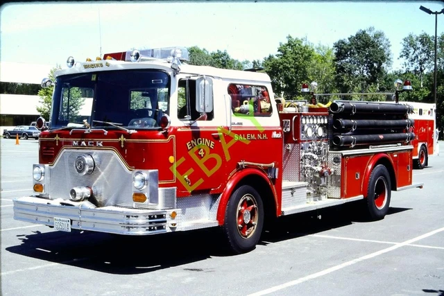 SALEM, NH FIRE Apparatus SLIDE: E-4 1969 MACK CF £4.53 - PicClick UK