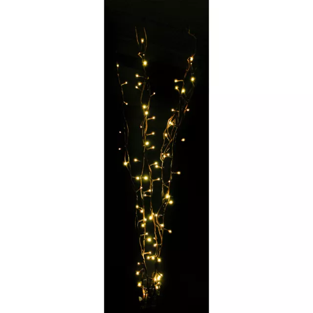 LICHTERZWEIGE AUS ECHTEN Holz Zweigen Leucht-Strauß 100cm mit 45 warmweißen  LEDs EUR 19,99 - PicClick DE