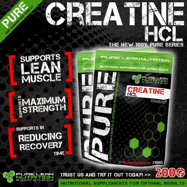 2 x Creatine HCL Strongest Concentrated Creatine Pre Workout Strength