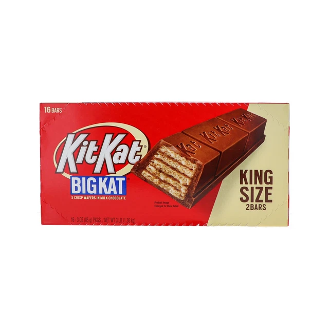 KIT KAT BIG Kat Milk Chocolate Wafers Bar 16 Count 3 oz £49.58