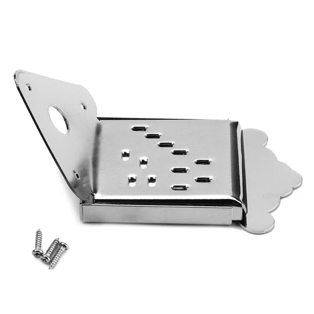 Brand Chrome Bluegrass Mandolin Tailpiece With Cover