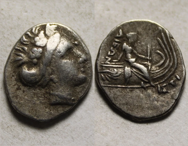 RARE GENUINE ANCIENT Greek silver coin Euboia Histiaia 146-196 BC ...