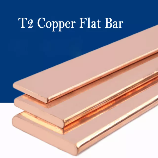 Copper Flat Bar Metal 3mm-12mm Thick / 8mm-40mm Widths / 500mm Length Solid Rod