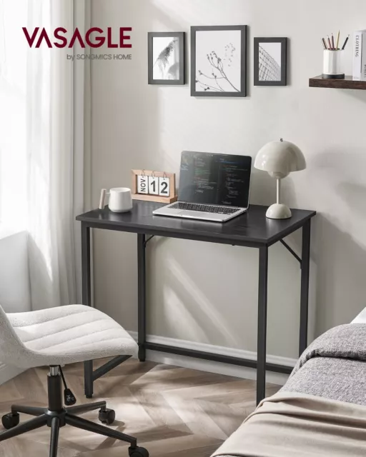 Computer Desk Small Office Workstation Desk Industrial Style Black LWD038B56