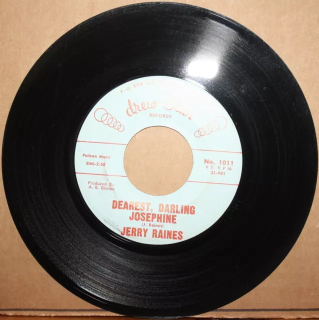 JERRY RAINES Dearest Darling Josephine *DARKEST NIGHT* Doo Wop 45 DREW-BLAN 1011