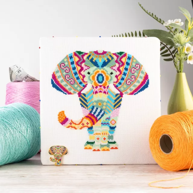 Mandala Elefant Kreuzstich Kit von Meloca Designs