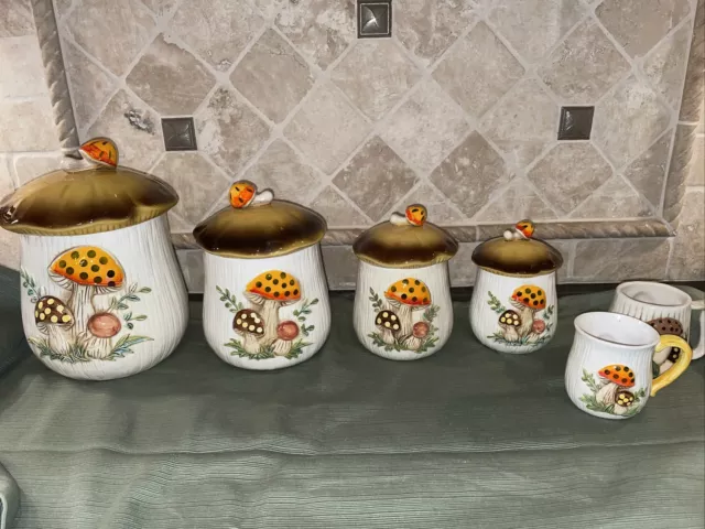 Sears, Kitchen, Merry Mushroom Enamelware Teapot