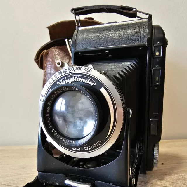 Voigtlander Compur Rapid Appareil Photo Ancien Soufflet