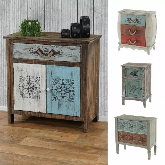 Kommode Aveiro Sideboard Schubladenschrank Schrank Shabby-Look, Vintage