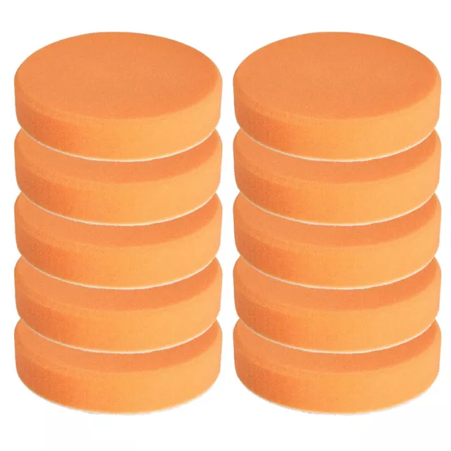 10x Craft-Equip Polierschwamm Polierschwämme Polierpads orange glatt 150mm Auto