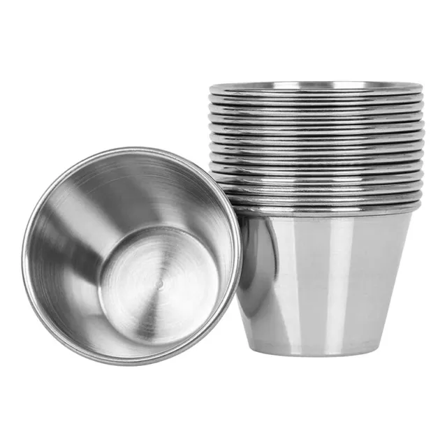 40x Tazas de Acero Inoxidable de Salsa,  para Salsa, Tazas de Condiment3174 2