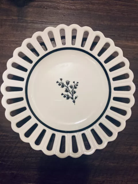 Black And White Lattice Edge Salad Plate MARTHA STEWART COLLECTION