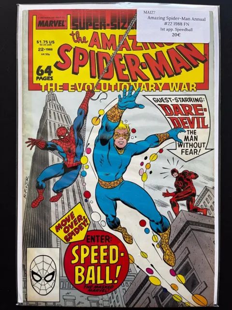 Amazing Spider-Man Annual #22 1988 FN 1st app. Speedball
