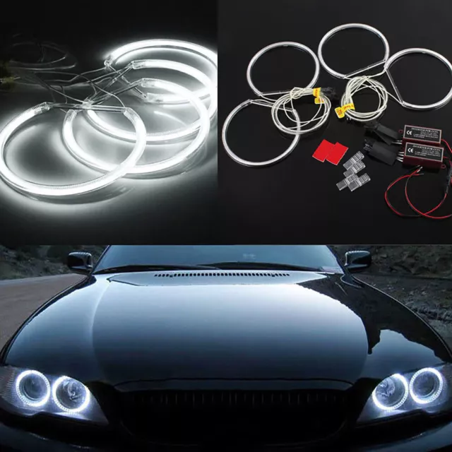 4x131mm White CCFL LED Angel Eye Halo Ring For BMW E36 E38 E39 E46 with Xenon 2