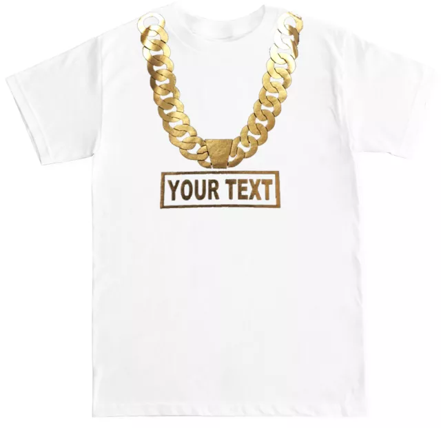Gold Chain Custom Name Metallic Print Hip Hop POP LOCK DANCE Team Funny T Shirt 2