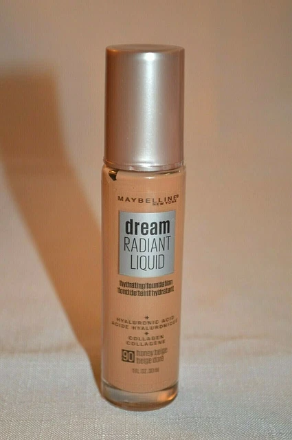 Maybelline Dream RADIANT Liquid HYDRATING Foundation #90 HONEY BEIGE w Collagen