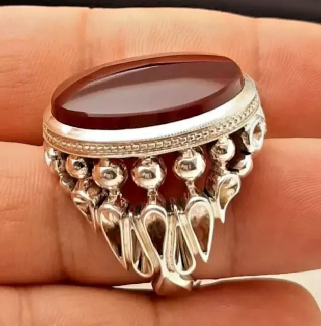 Best Quality Original Yemni Aqeeq  #Silver ring #beautiful Hand made 925