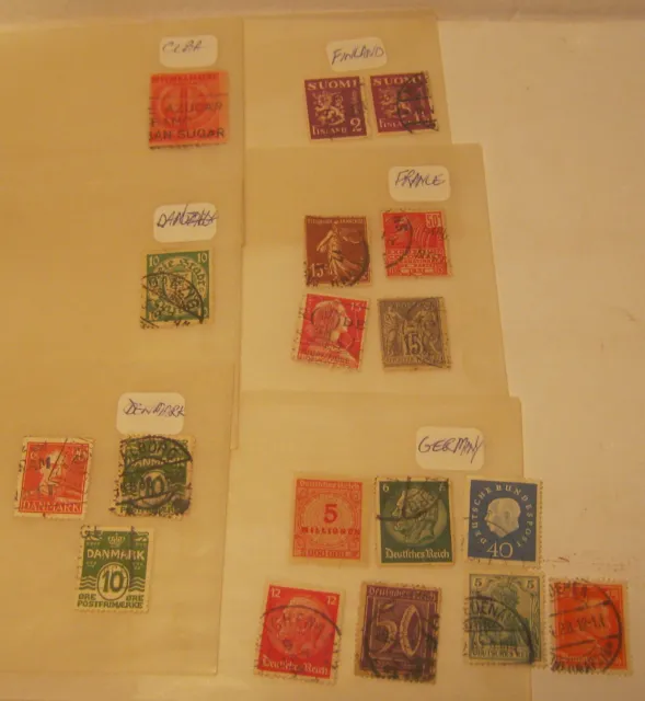 116 WOLRD STAMP Assortment 22 Countries USED!!