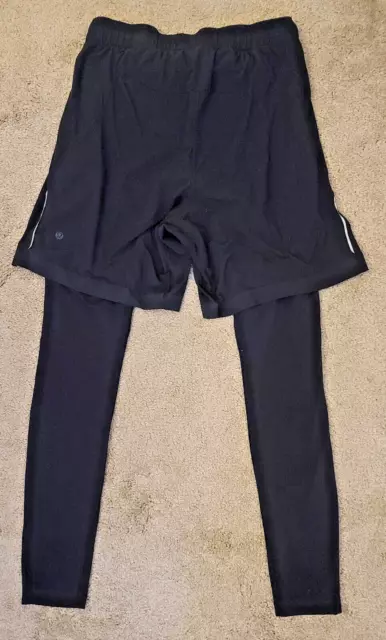 Lululemon Men's MEDIUM 2-in-1 Shorts with Leggings, Sprint to Studio