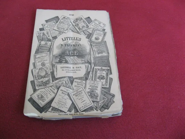 1877 Living Age Telegraphy, Science, Proctor, Heinrich Heine, Macquoid, Black