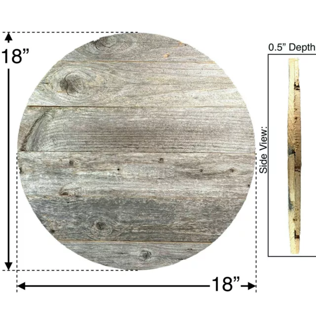 Rustic Farmhouse Reclaimed Solid Round Wood Sign for DIY project (Various Sizes)