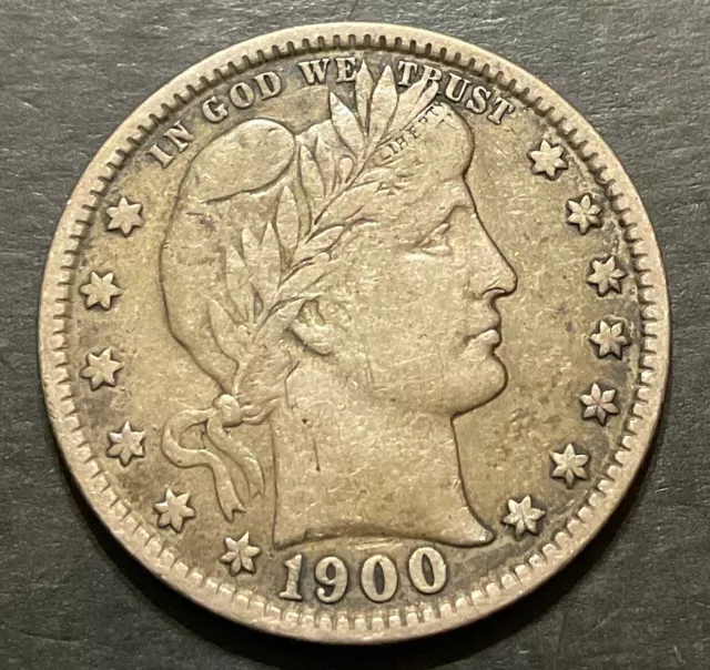 1900-P Barber Quarter Higher Grade Scarce this Nice Silver Tougher Date L712