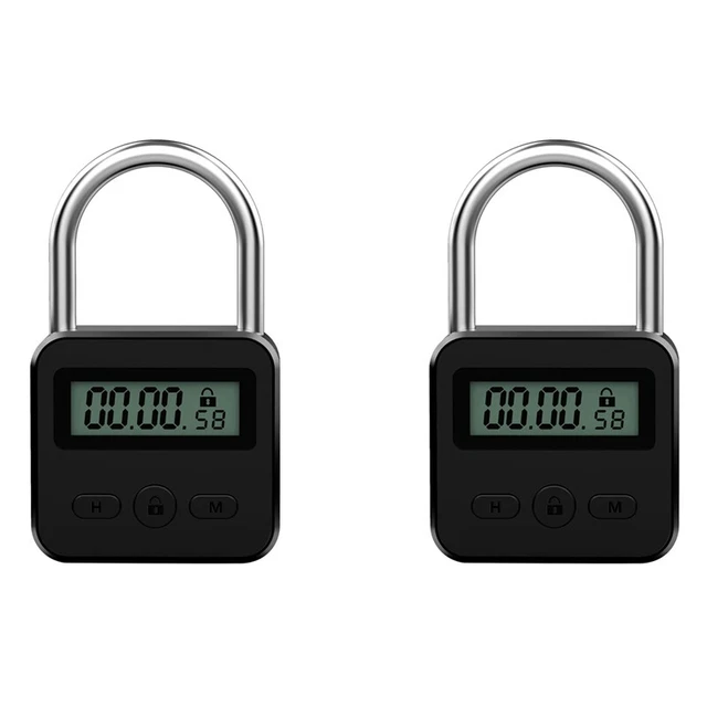 2x blocco timer metallo display LCD multifunzione tempo elettronico 99 ore max E1A1