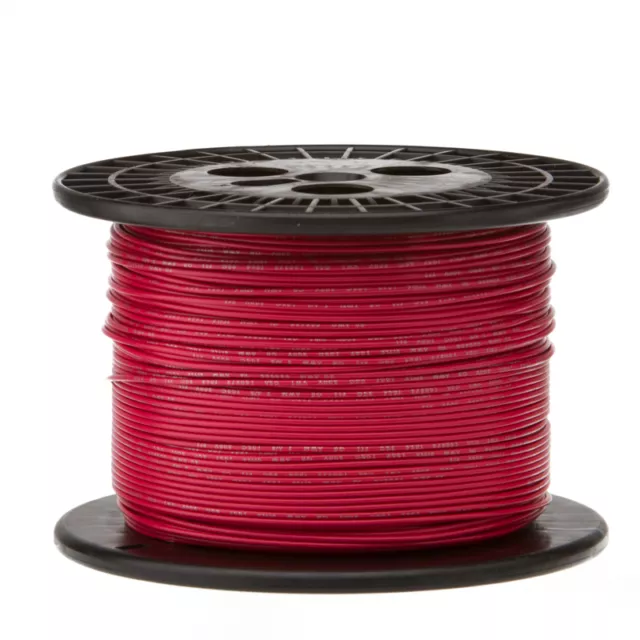 18 AWG Gauge Solid Hook Up Wire Red 500 ft 0.0403" UL1007 300 Volts