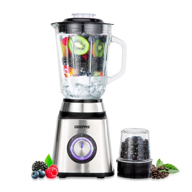 BLENDER FOOD PROCESSOR Glass Jug Smoothie Milkshake Maker Coffee