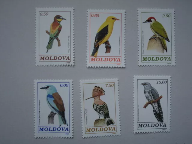 Moldawien / Moldavia 1992 / Vögel / Birds / Pirol / Habicht / Eisvogel/  Mnh Set