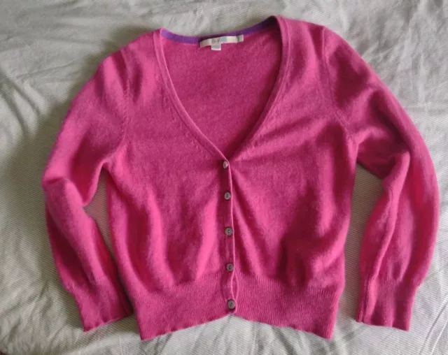 Boden Pure Cashmere Cardigan UK 10 Pink