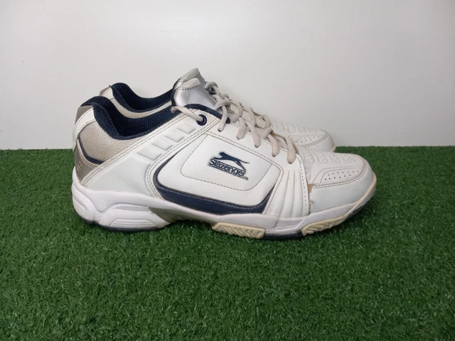 Chaussures De Tennis Slazenger SZR Pro Homme - Blanc - Taille UK 9 / EUR 43 / US 10 - Neuf Avec Défauts