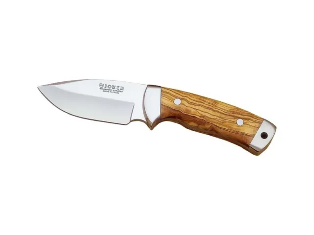 Cuchillo desollador con virola cachas en madera de olivo y hoja de 8,5 cm, Joker