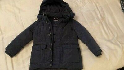 Tommy Hilfiger Boys Navy Padded Winter Jacket Coat with Hood Size 98 3/4 years