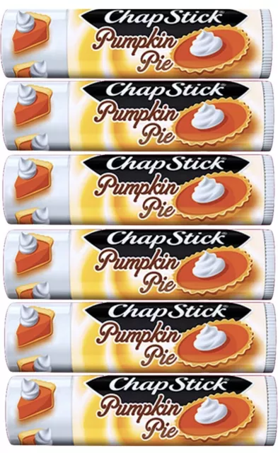 6 Pack ChapStick .15 oz. Pumpkin Pie Lip Balm New Sealed