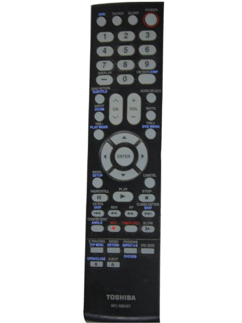 OEM Toshiba WC-SBH21 TV / VCR / DVD Combo Remote Control replacement
