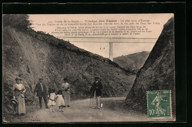 CPA Les Ancizes-Comps, Vallee de la Sioule, Viaduc des Fades
