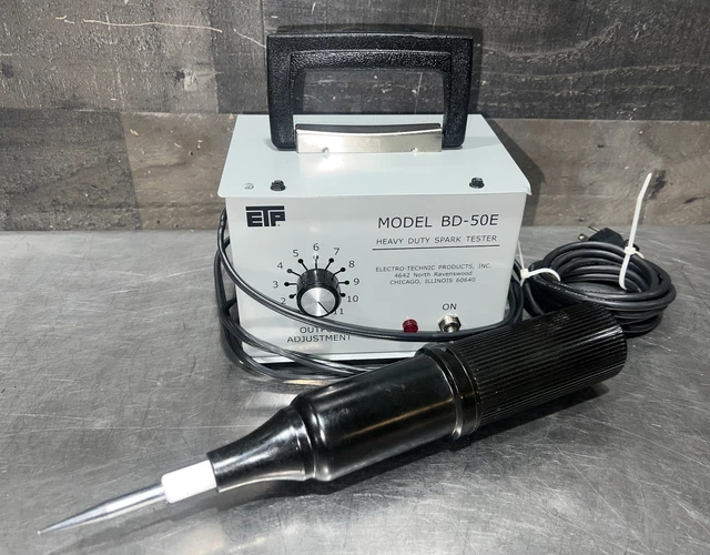 Electro-Technic Products ETP Model BD-50E Heavy Duty Spark Tester. Used. ID 1 Electro-Technic Products ETP Model BD-50E Heavy Duty Spark Tester. Used. ID 1