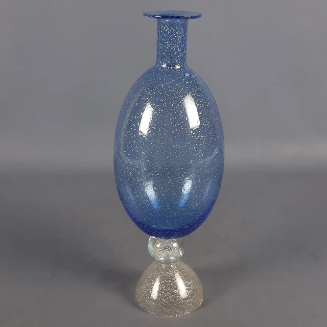 VASE VERRE FORME Libre Pate de Verre pied verre marmoréen soufflé