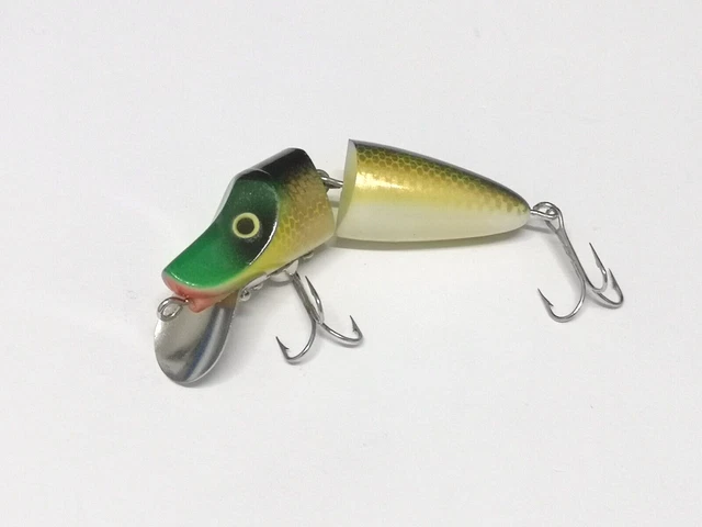 Leurre vintage brochet musqué, matériel de pêche attaché à la main - France