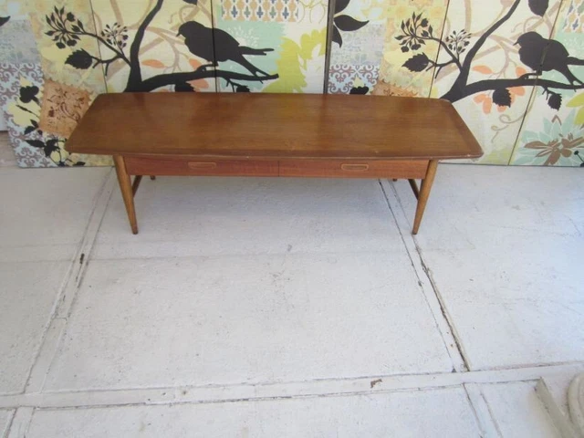 Vintage Solid Wood Coffee Table One Drawer By Lane Vintage Solid Wood Coffee Table One Drawer By Lane