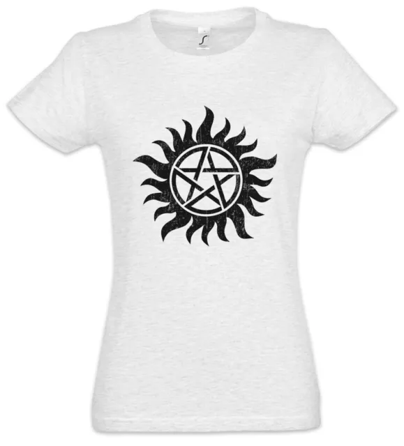 Anti Possession Symbol Women T-Shirt Supernatural Pentagram Sam Dean Fun