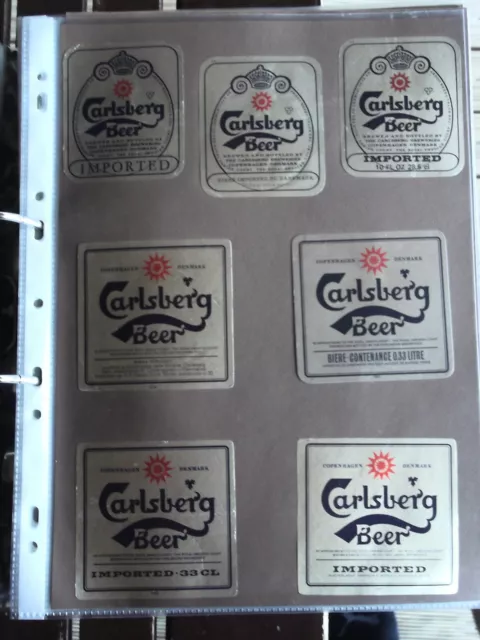 Carlsberg  Brewery 7X  Danish Beer Labels Export Gold
