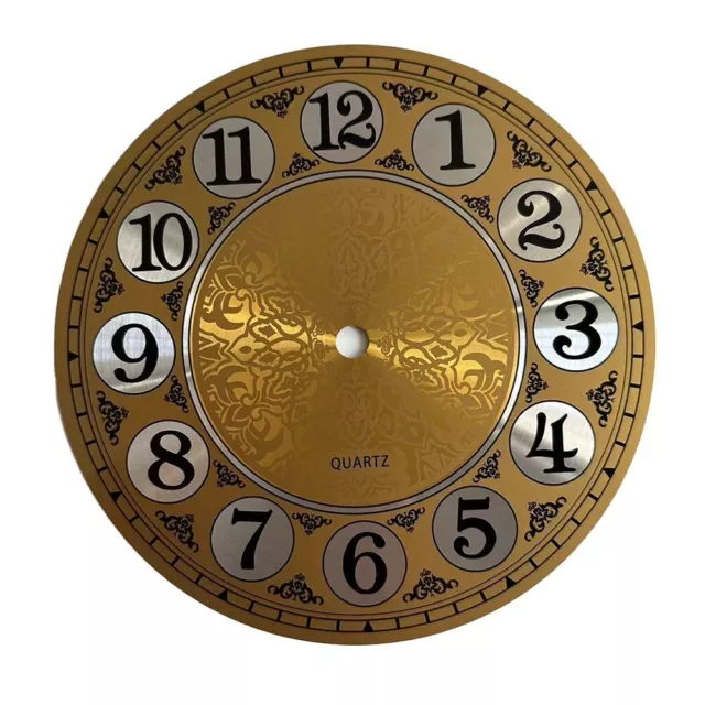 Stylish Gold Aluminium Metal Wall Clock Dial Face Arabic Numeral 7 In Diameters