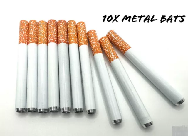 10 pcs Metal One Hitter Dugout Smoking Pipe Cigarette Bat Large 10pcs Tobacco