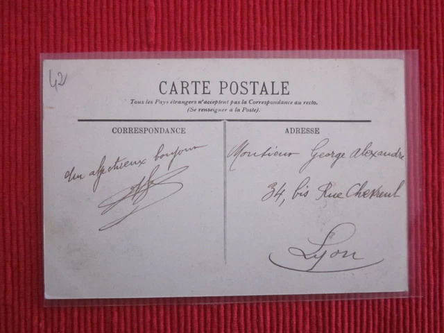 Cpa Written Stamp Saint Etienne Square Marengo Loire 42 2