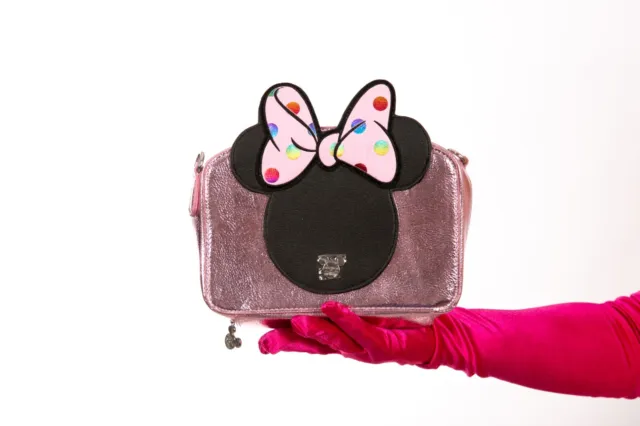 Borsa a tracolla Minnie Mouse Spectrum X Disney rosa metallizzato borsa a tracolla trucco