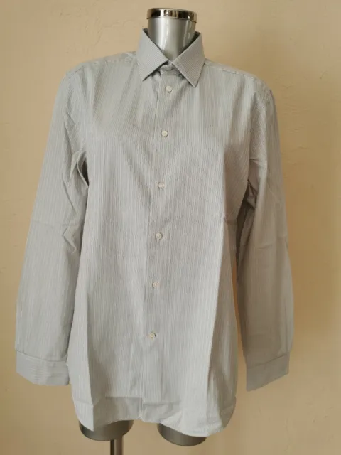 Louis vuitton - Shirt Striped - Cotton - White/Grey - Size 40-1/4 Either M