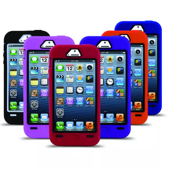 For Apple iPhone 5 5S  Silicone Rugged Rubber Hard Shockproof Case Cover