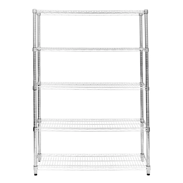 Scaffalatura in filo 5 livelli unità mensola in metallo supporto cucina ufficio garage